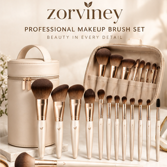 Zorviney® SilkenTouch Travel Makeup Brush Set