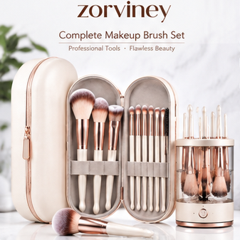Zorviney® VelvetTouch Complete Makeup Brush Set