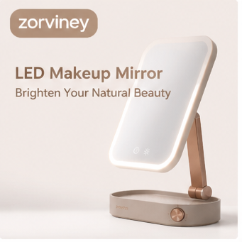 Zorviney® LumiFold Rechargeable LED Vanity Mirror