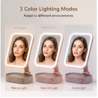 Zorviney® LumiFold Rechargeable LED Vanity Mirror