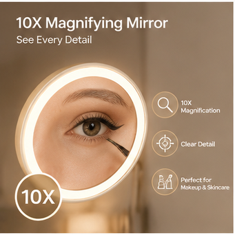 Zorviney® LumiPro 10X Smart Vanity Mirror