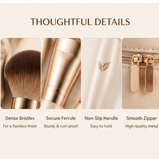 Zorviney® SilkenTouch Travel Makeup Brush Set