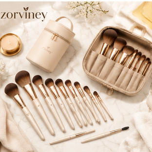Zorviney® SilkenTouch Travel Makeup Brush Set