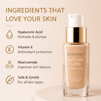 Zorviney® AirGlow Skin-Perfecting Foundation