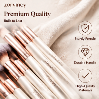 Zorviney® VelvetTouch Complete Makeup Brush Set